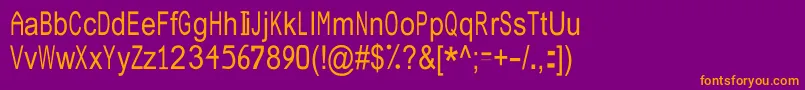 JuliasoftSpecialFontN3-fontti – oranssit fontit violetilla taustalla