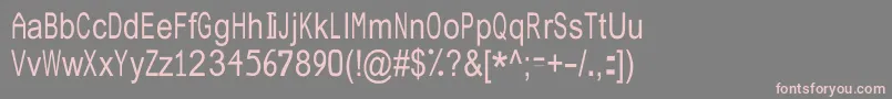 フォントJuliasoftSpecialFontN3 – 灰色の背景にピンクのフォント