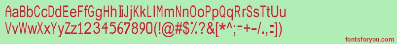 JuliasoftSpecialFontN3 Font – Red Fonts on Green Background