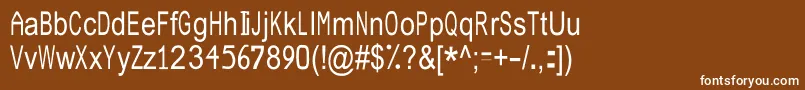 Czcionka JuliasoftSpecialFontN3 – białe czcionki na brązowym tle