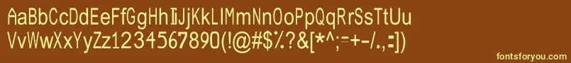 JuliasoftSpecialFontN3 Font – Yellow Fonts on Brown Background
