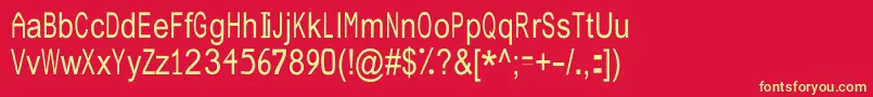 JuliasoftSpecialFontN3 Font – Yellow Fonts on Red Background