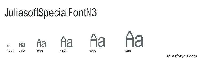 JuliasoftSpecialFontN3 Font Sizes