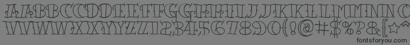 Шрифт Tattooletteringopen – чёрные шрифты на сером фоне