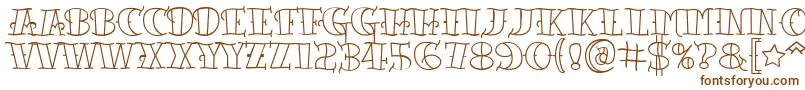 Tattooletteringopen Font – Brown Fonts on White Background