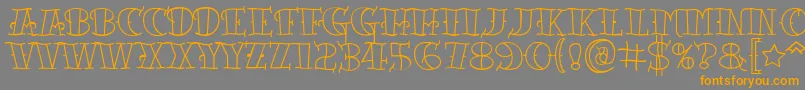 Tattooletteringopen Font – Orange Fonts on Gray Background