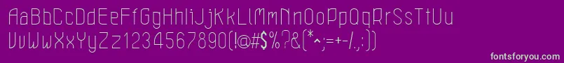 フォントLeichtLight – 紫の背景に緑のフォント