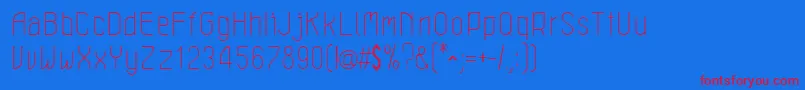 LeichtLight Font – Red Fonts on Blue Background