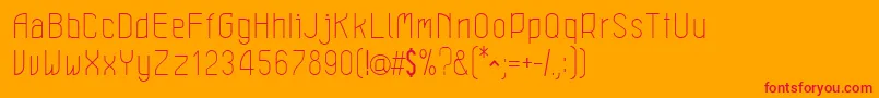 LeichtLight Font – Red Fonts on Orange Background