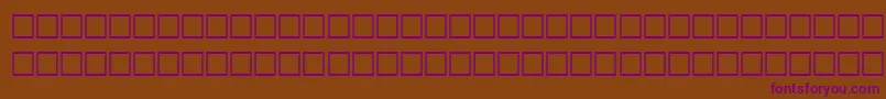 RainyRegular-Schriftart – Violette Schriften auf braunem Hintergrund