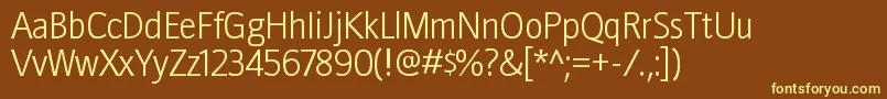 Шрифт DoradaniltRegular – жёлтые шрифты на коричневом фоне