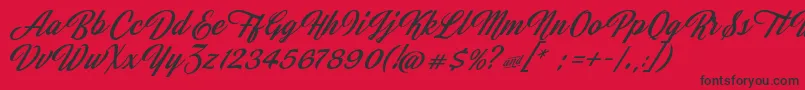 JasmineAndGreentea Font – Black Fonts on Red Background