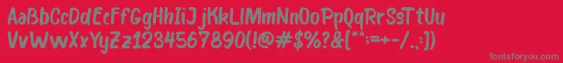 Bosk Font – Gray Fonts on Red Background