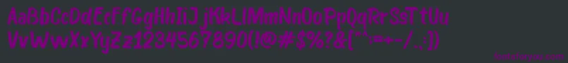 フォントBosk – 黒い背景に紫のフォント