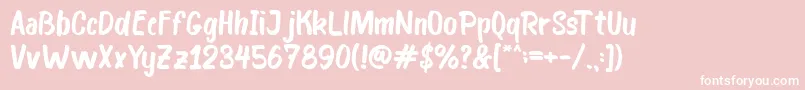 Bosk Font – White Fonts on Pink Background