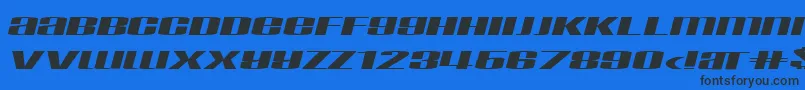 TaskInf Font – Black Fonts on Blue Background