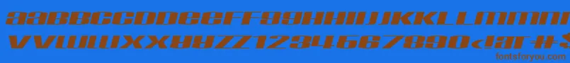 TaskInf Font – Brown Fonts on Blue Background
