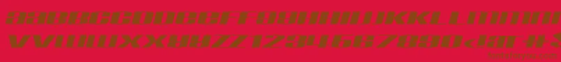 TaskInf Font – Brown Fonts on Red Background