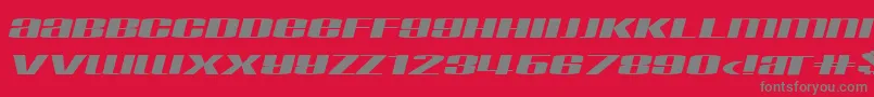 TaskInf Font – Gray Fonts on Red Background