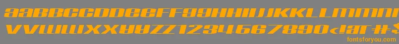 フォントTaskInf – オレンジの文字は灰色の背景にあります。