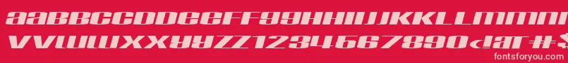 フォントTaskInf – 赤い背景にピンクのフォント