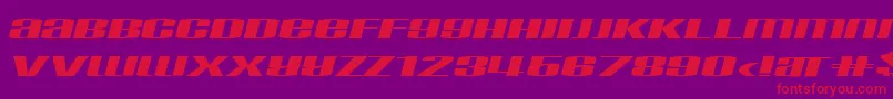 TaskInf Font – Red Fonts on Purple Background