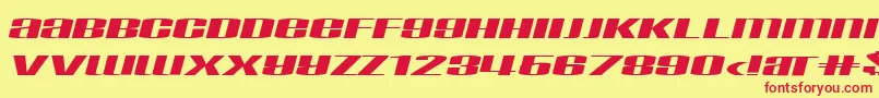 TaskInf Font – Red Fonts on Yellow Background