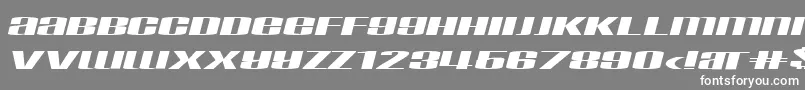 フォントTaskInf – 灰色の背景に白い文字