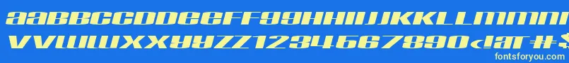 TaskInf Font – Yellow Fonts on Blue Background
