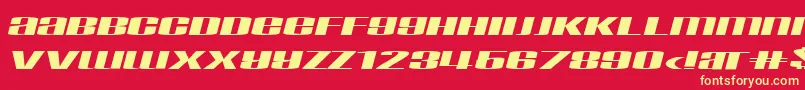 TaskInf Font – Yellow Fonts on Red Background