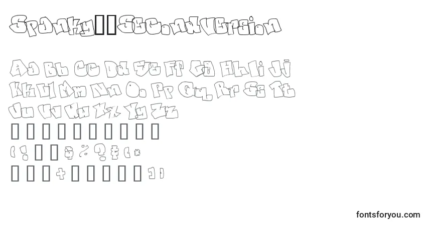 Spanky20SecondVersionフォント–アルファベット、数字、特殊文字