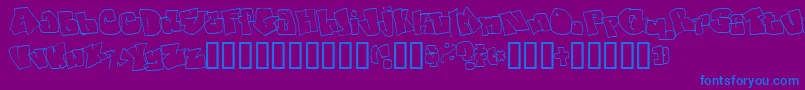 Spanky20SecondVersion Font – Blue Fonts on Purple Background