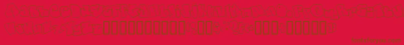 Spanky20SecondVersion-Schriftart – Braune Schriften auf rotem Hintergrund