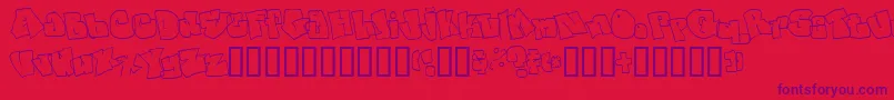 fuente Spanky20SecondVersion – Fuentes Moradas Sobre Fondo Rojo