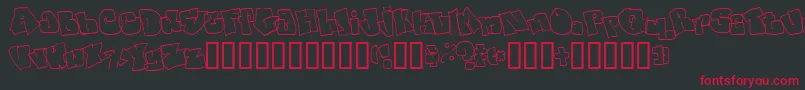 Spanky20SecondVersion Font – Red Fonts on Black Background