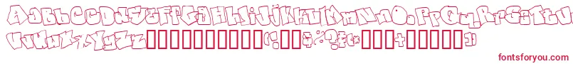 Czcionka Spanky20SecondVersion – czerwone czcionki
