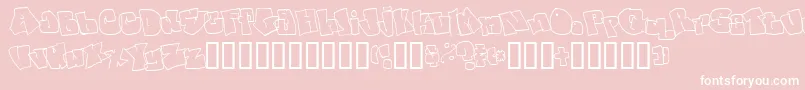 fuente Spanky20SecondVersion – Fuentes Blancas Sobre Fondo Rosa