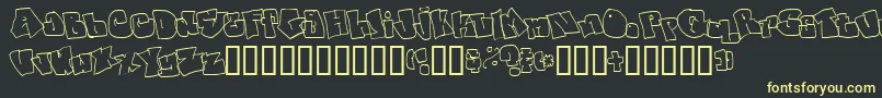 fuente Spanky20SecondVersion – Fuentes Amarillas Sobre Fondo Negro