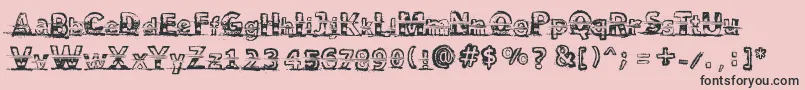 SnowTraces Font – Black Fonts on Pink Background