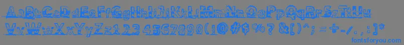 SnowTraces Font – Blue Fonts on Gray Background