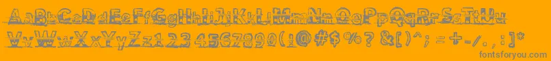 SnowTraces Font – Gray Fonts on Orange Background