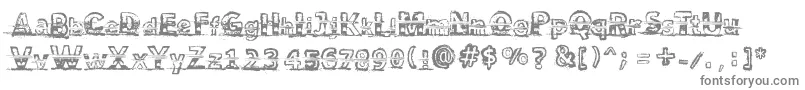 フォントSnowTraces – 白い背景に灰色の文字