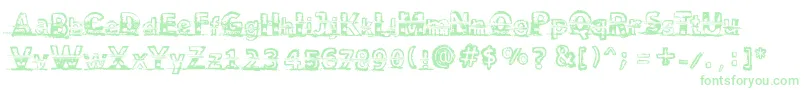 SnowTraces Font – Green Fonts on White Background