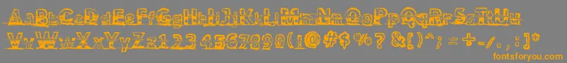 SnowTraces Font – Orange Fonts on Gray Background