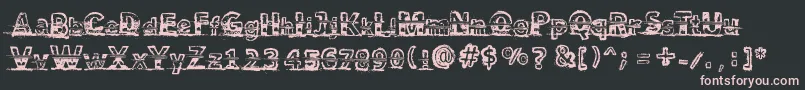 SnowTraces Font – Pink Fonts on Black Background