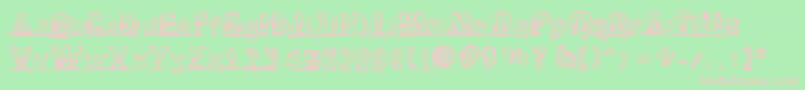 SnowTraces Font – Pink Fonts on Green Background