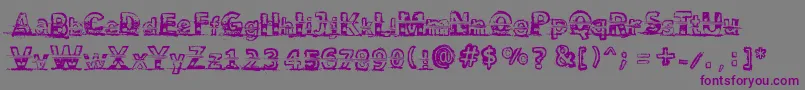 SnowTraces Font – Purple Fonts on Gray Background