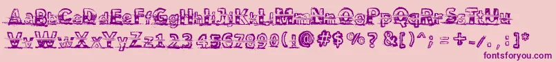 SnowTraces Font – Purple Fonts on Pink Background