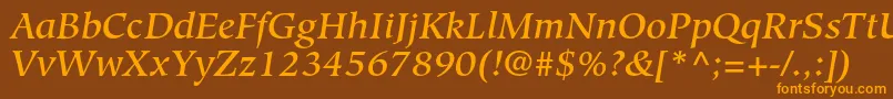 fuente HiroshigestdMediumitalic – Fuentes Naranjas Sobre Fondo Marrón