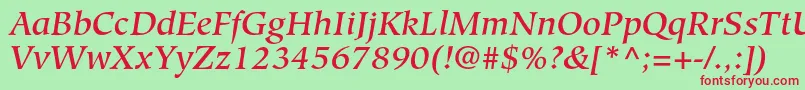 fuente HiroshigestdMediumitalic – Fuentes Rojas Sobre Fondo Verde